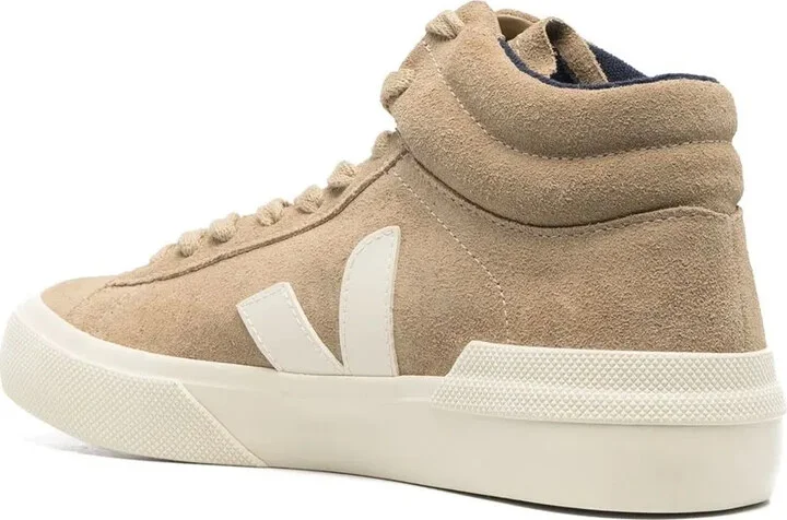 V-logo suede hi-top sneakers - Image 3
