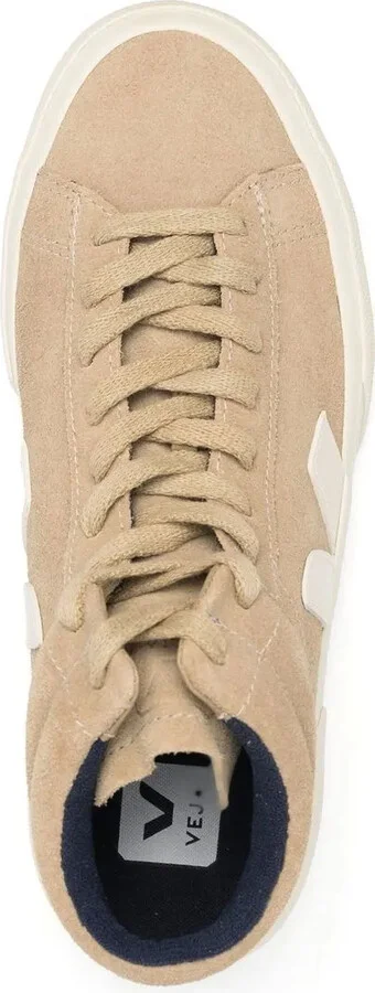 V-logo suede hi-top sneakers - Image 4