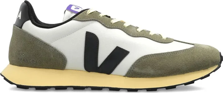 V-logo suede trainers
