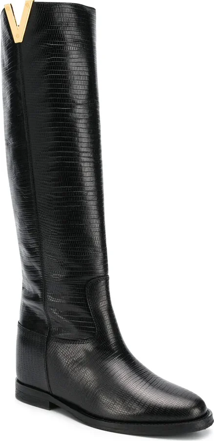 V-Notch Knee Boots - Image 2