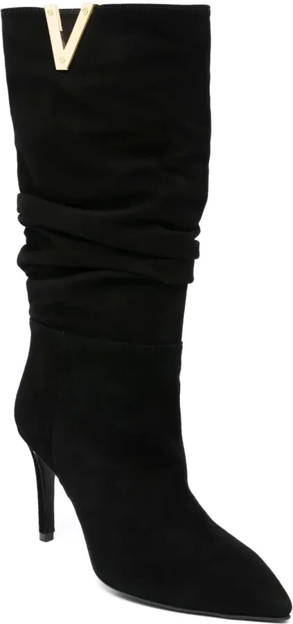 V-plaque mid-calf boots - Image 2