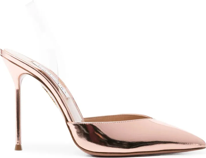 V Plexi 110mm leather pumps