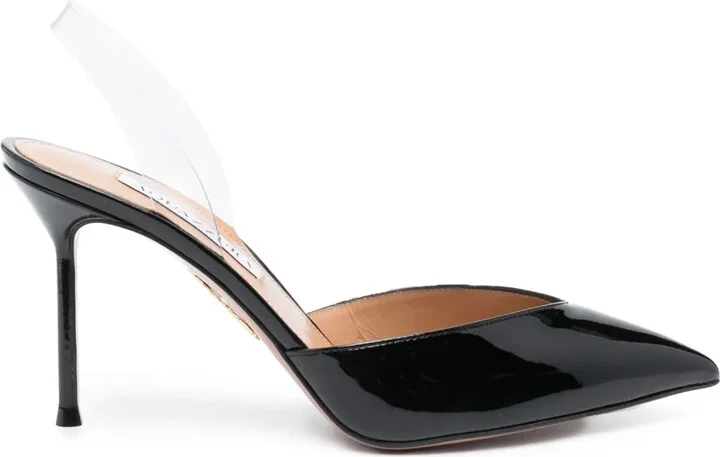 V Plexi 90mm slingback pumps