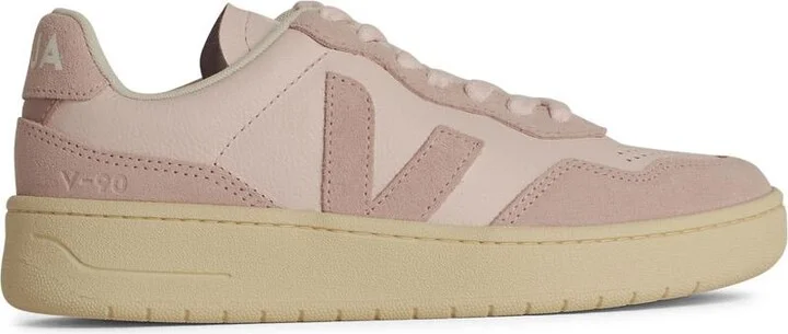 'v10' White Leather Sneakers
