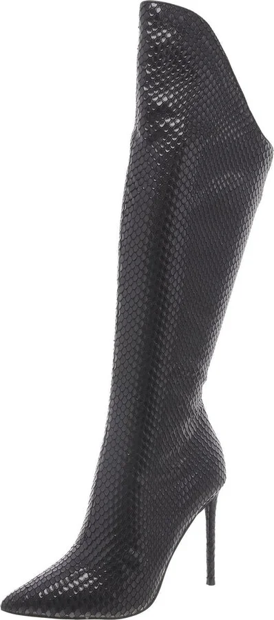 Va Boom Womens Scaly Textured Mid-Calf Boots