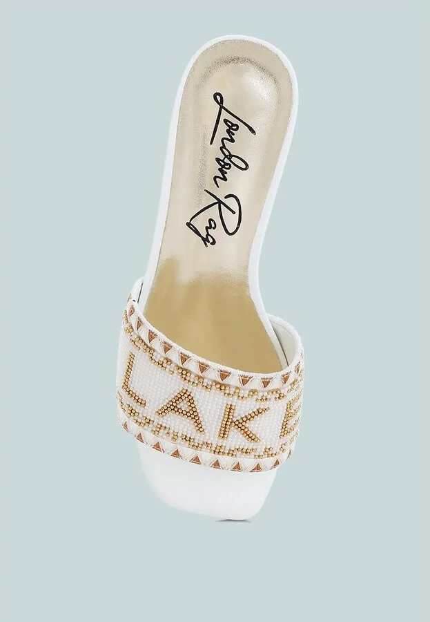 Vacay Babe Lake Como Beaded Slip-On Heels - Image 3