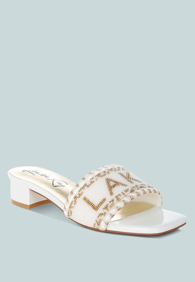 Vacay Babe Lake Como Beaded Slip-On Heels - Image 4