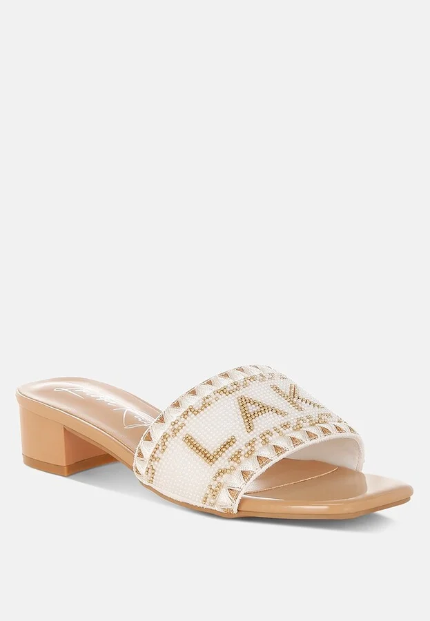 Vacay Babe Lake Como Beaded Slip-On Heels - Image 7