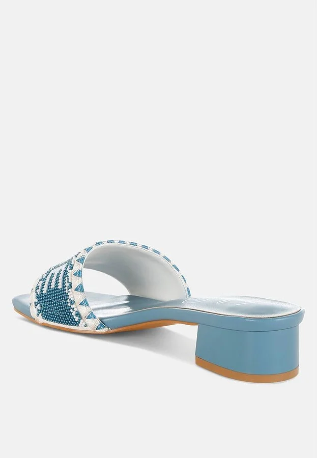 Vacay Babe Lake Como Beaded Slip-On Heels - Image 9