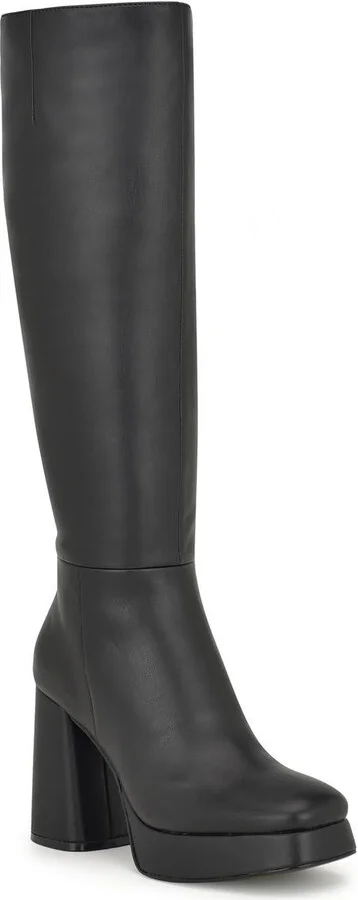 Vadda 3 Womens Faux Leather Platform Knee-High Boots