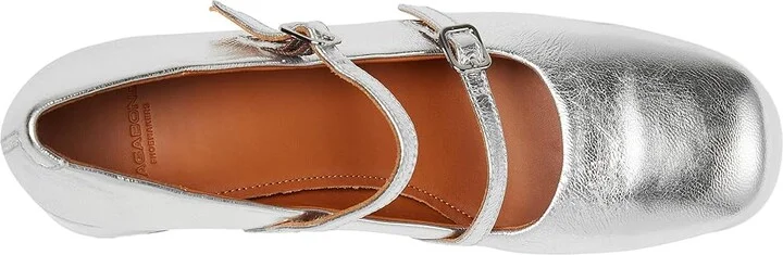 Vagabond Shoemakers Adison Leather Mary Jane Pumps High Heels Silver : EU 39 (US Women's 9) M, Leather/Rubber - Image 2