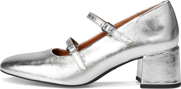 Vagabond Shoemakers Adison Leather Mary Jane Pumps High Heels Silver : EU 39 (US Women's 9) M, Leather/Rubber - Image 6