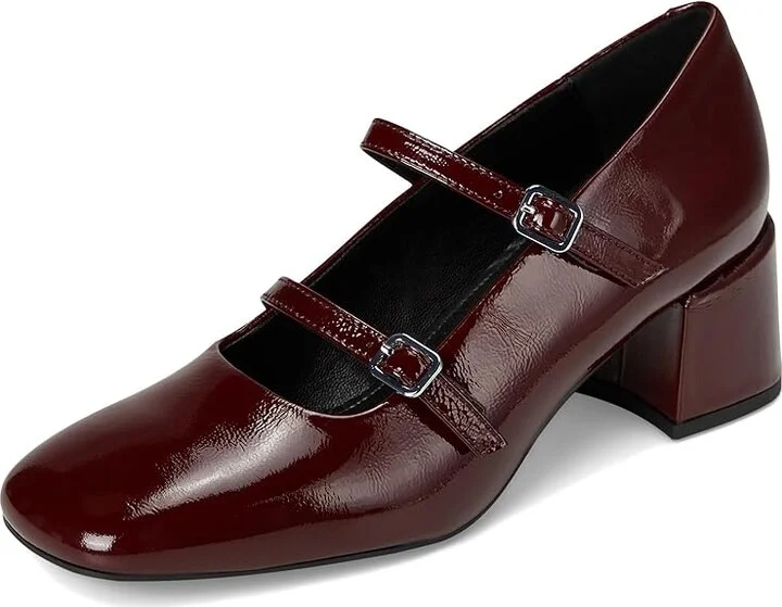 Vagabond Shoemakers Adison Patent Leather Maryjane Heel High Heels Dark Red : EU 39 (US Women's 9) M - Image 5