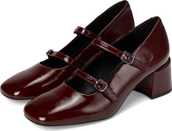 Vagabond Shoemakers Adison Patent Leather Maryjane Heel High Heels Dark Red : EU 39 (US Women's 9) M