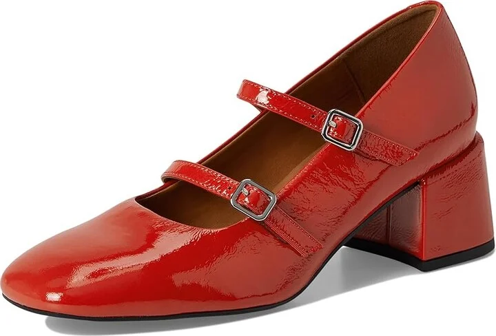 Vagabond Shoemakers Adison Patent Leather Maryjane Heel High Heels Flame Red : EU 37 (US Women's 7) M - Image 5