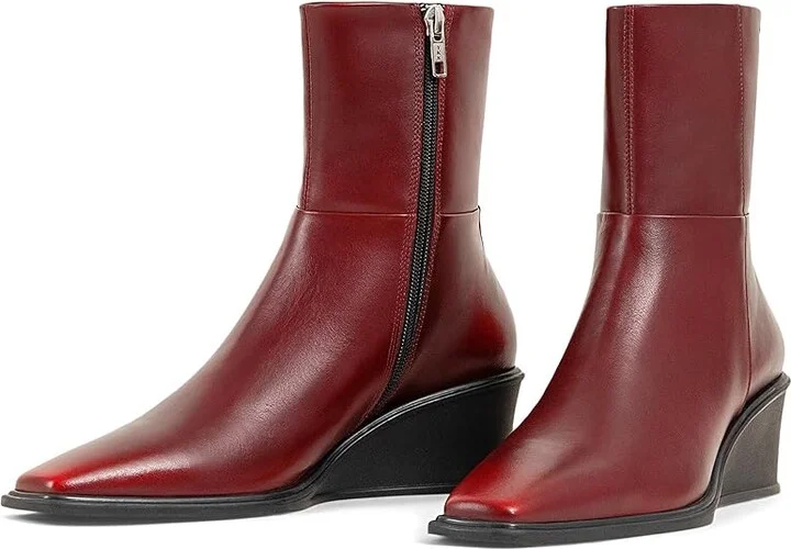 Vagabond Shoemakers Aino Leather Bootie Women's Boots Red : EU 39 (US Women's 9) M, Leather/Rubber