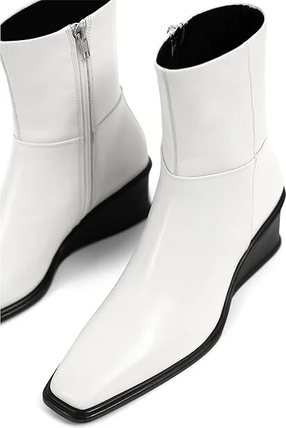 Vagabond Shoemakers Aino Leather Bootie Women's Boots White : EU 40 (US Women's 10) M, Leather/Rubber - Image 2