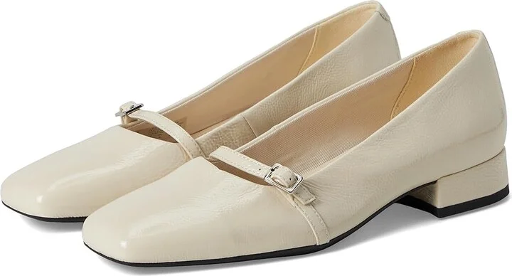 Vagabond Shoemakers Debbi Ballerina Block-Heel High Heels Cream : EU 40 (US Women's 10) M, Leather/Rubber