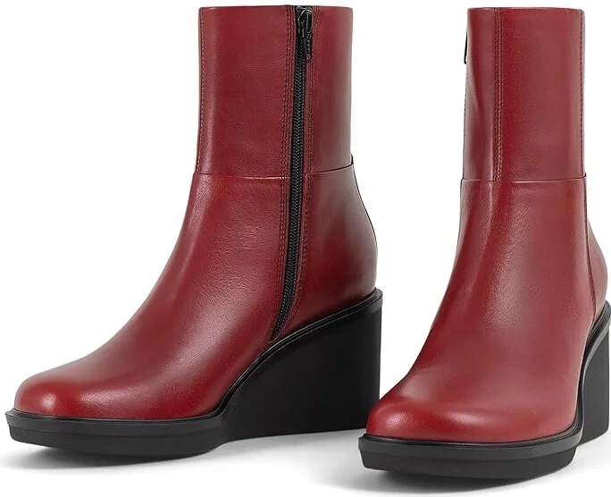 Vagabond Shoemakers Deena Leather Bootie Women's Boots Dark Red : EU 38 (US Women's 8) M