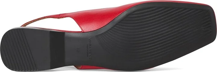 Vagabond Shoemakers Delia Leather Slingback Women's Flat Shoes Bright Red : EU 39 (US Women's 9) M - Image 3