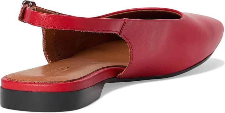 Vagabond Shoemakers Delia Leather Slingback Women's Flat Shoes Bright Red : EU 39 (US Women's 9) M - Image 4