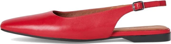 Vagabond Shoemakers Delia Leather Slingback Women's Flat Shoes Bright Red : EU 39 (US Women's 9) M - Image 6