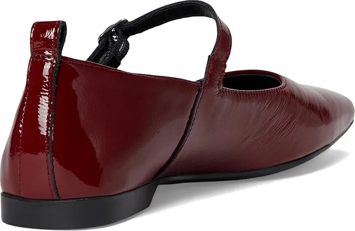 Vagabond Shoemakers Delia Patent Leather Mary Jane Flat Women's Shoes Dark Red : EU 40 (US Women's 10) M - Image 4