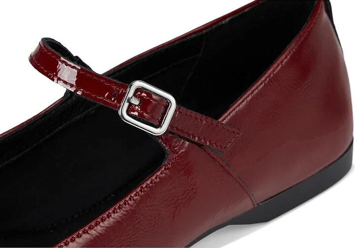 Vagabond Shoemakers Delia Patent Leather Mary Jane Flat Women's Shoes Dark Red : EU 40 (US Women's 10) M - Image 7