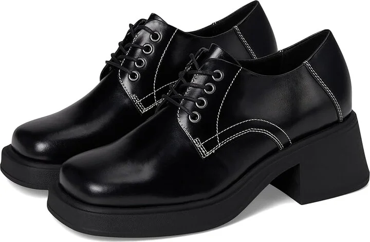 Vagabond Shoemakers Dorah Leather Lace Up Oxford Women's Flat Shoes Black : EU 36 (US Women's 6) M
