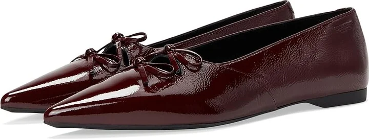 Vagabond Shoemakers Hermine Double Bow Flat Women's Flat Shoes Cherry : EU 39 (US Women's 9) M, Leather/Rubber