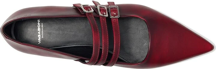 Vagabond Shoemakers Hermine Leather Triple Maryjane Flat Women's Flat Shoes Red : EU 39 (US Women's 9) M - Image 2