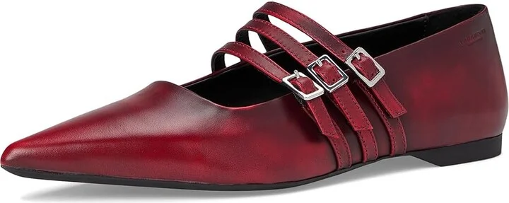 Vagabond Shoemakers Hermine Leather Triple Maryjane Flat Women's Flat Shoes Red : EU 39 (US Women's 9) M - Image 5