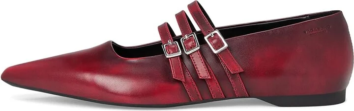 Vagabond Shoemakers Hermine Leather Triple Maryjane Flat Women's Flat Shoes Red : EU 39 (US Women's 9) M - Image 6