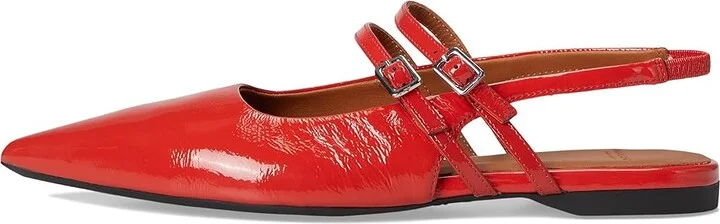 Vagabond Shoemakers Hermine Patent Leather Maryjane Flat Women's Shoes Flame Red : EU 41 (US Women's 11) M - Image 6