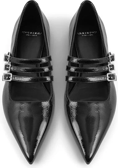 Vagabond Shoemakers Hermine Patent Leather Triple Maryjane Flat Women's Flat Shoes Black : EU 38 (US Women's 8) M, Leather/Rubber - Image 2