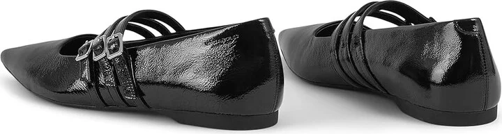 Vagabond Shoemakers Hermine Patent Leather Triple Maryjane Flat Women's Flat Shoes Black : EU 38 (US Women's 8) M, Leather/Rubber - Image 3