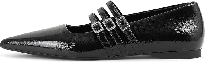 Vagabond Shoemakers Hermine Patent Leather Triple Maryjane Flat Women's Flat Shoes Black : EU 38 (US Women's 8) M, Leather/Rubber - Image 4