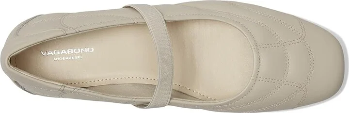 Vagabond Shoemakers Hillary Maryjane Women's Flat Shoes Off-White : EU 40 (US Women's 10) M, Leather/Textile - Image 2
