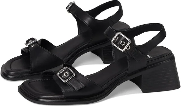 Vagabond Shoemakers Ines Double Buckle Sandals Women's Sandals Black : EU 40 (US Women's 10) M, Leather