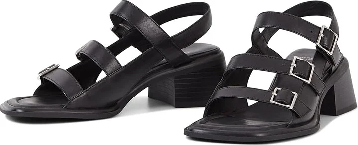 Vagabond Shoemakers Ines Leather Buckled Sandal Women's Sandals Black : EU 38 (US Women's 8) M