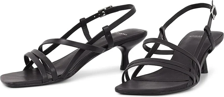 Vagabond Shoemakers Jonna Leather Strappy Kitten Heel Sandals Women's Sandals Black : EU 40 (US Women's 10) M