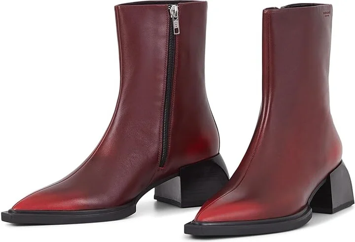 Vagabond Shoemakers Vivian Leather Bootie Women's Boots Red : EU 40 (US Women's 10) M