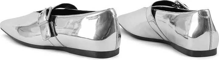 Vagabond Shoemakers Wioletta Leather Mary Jane Flats Women's Flat Shoes Silver : EU 37 (US Women's 7) M - Image 3