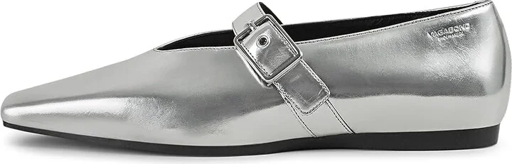 Vagabond Shoemakers Wioletta Leather Mary Jane Flats Women's Flat Shoes Silver : EU 37 (US Women's 7) M - Image 4