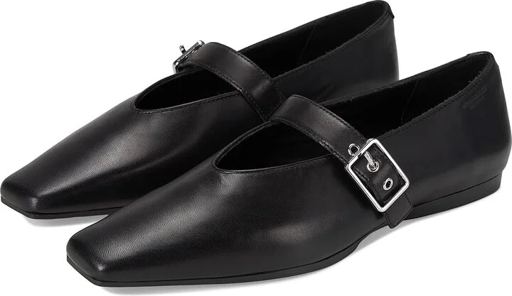 Vagabond Shoemakers Wioletta Leather Maryjane Flat Women's Shoes Black : EU 36 (US Women's 6) M