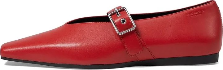 Vagabond Shoemakers Wioletta Leather Maryjane Flat Women's Shoes Bright Red : EU 41 (US Women's 11) M - Image 5