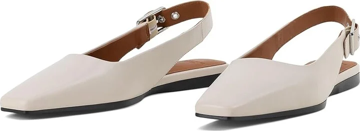 Vagabond Shoemakers Wioletta Leather Slingback Flat Women's Shoes White : EU 37 (US Women's 7) M