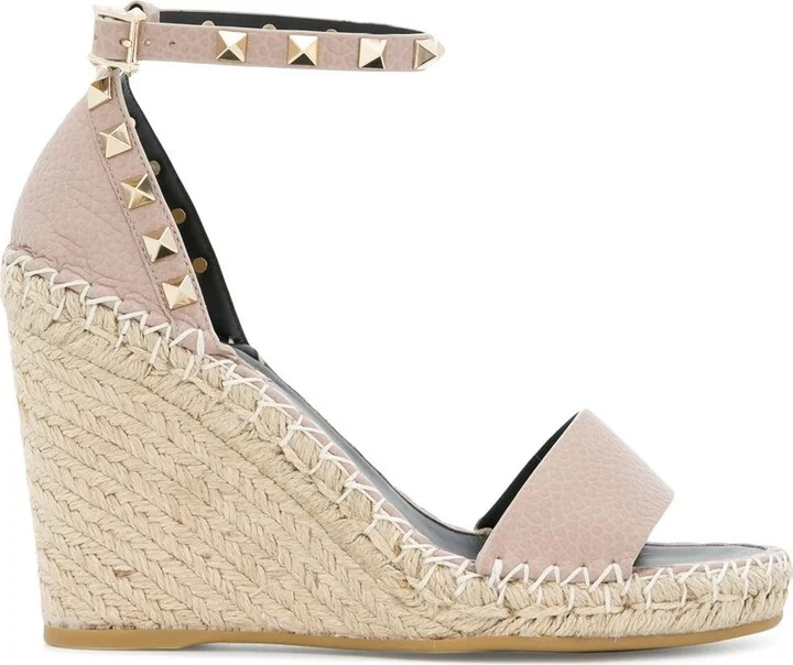 Val Rockstud 105 Wedge Espadrille Sandal