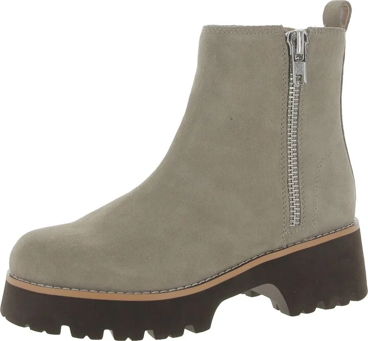 Valen Womens Suede Platform Ankle Boots