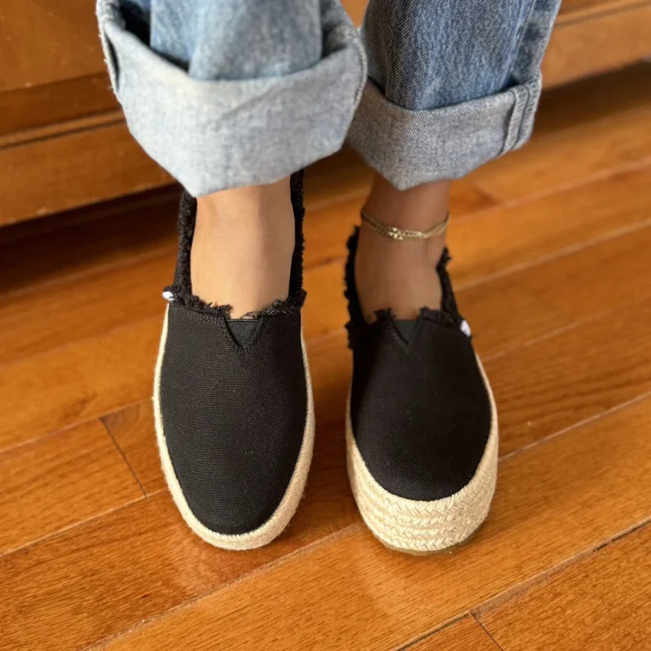 Valencia Canvas Platform Espadrille Slip On - Image 2